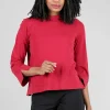 Shop Evie Lou Deep Hem Pocket Pullover, Garnet