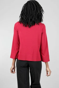 Shop Evie Lou Deep Hem Pocket Pullover, Garnet