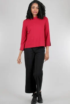 Shop Evie Lou Deep Hem Pocket Pullover, Garnet