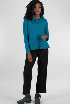 Discount Evie Lou Deep-Hem Ankle Pant, Black