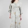 Shop Evie Lou Delaware Coral Reef Maxi Dress, Light Gray