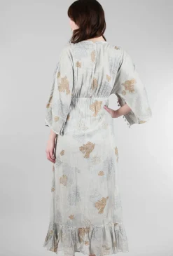 Shop Evie Lou Delaware Coral Reef Maxi Dress, Light Gray