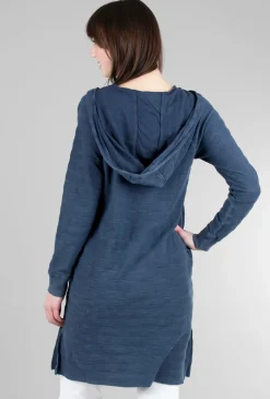Flash Sale Evie Lou Dimensional-Texture Hoodie Dress, Navy