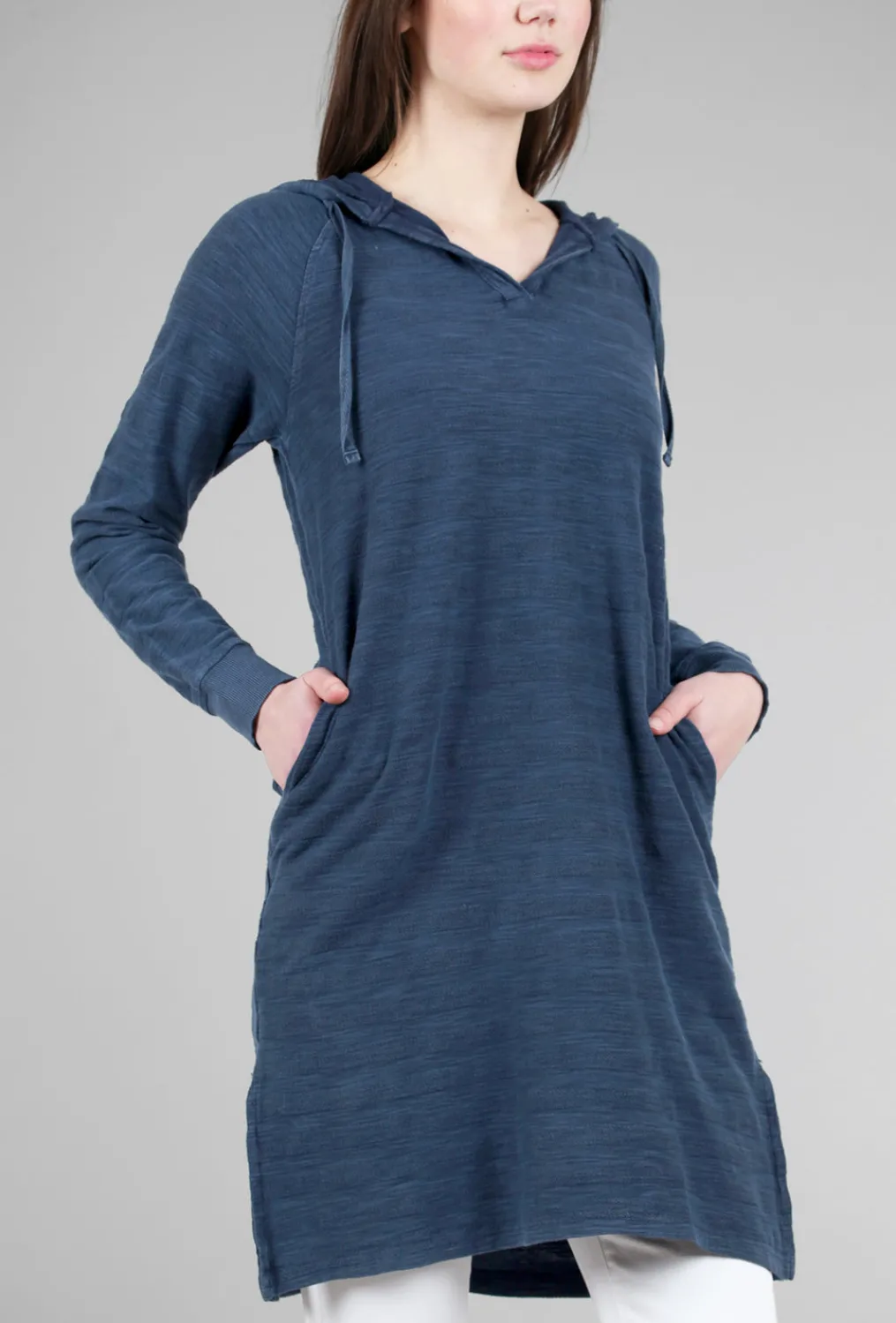 Flash Sale Evie Lou Dimensional-Texture Hoodie Dress, Navy