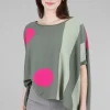 Flash Sale Evie Lou Dotty Summer Sweater, Olive/Fuchsia