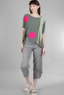 Flash Sale Evie Lou Dotty Summer Sweater, Olive/Fuchsia