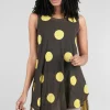Fashion Evie Lou Dotty Time Tunic Tank, Mocha Mix