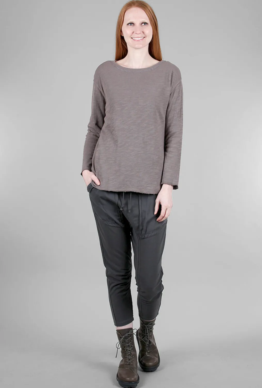 Discount Evie Lou Double Face Plus Three Tee, Lichen