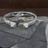 Store Evie Lou Double Pyramid Bracelet, Silver