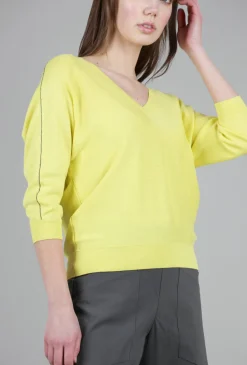Clearance Evie Lou Double V Dolman Sweater, Citrus