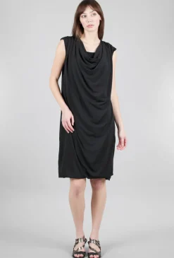 Store Evie Lou Drape Dress, Black