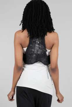 Shop Evie Lou Ebe Hand-Knit Vest, Black