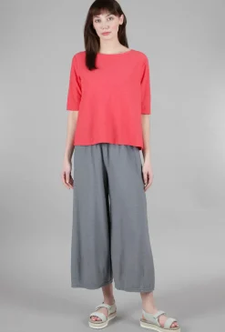 Clearance Evie Lou Elbow-Sleeve Tee, Harbor Red