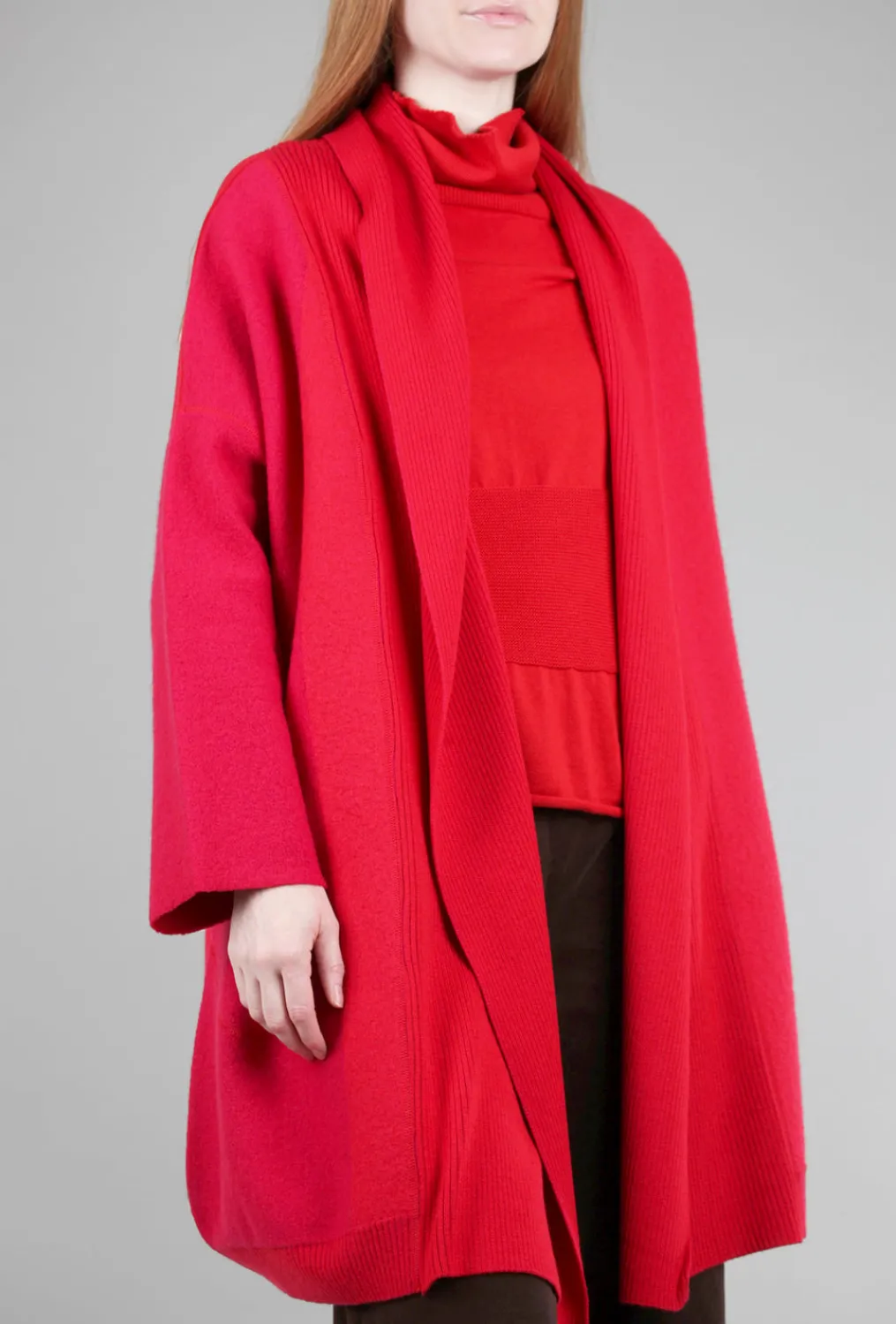 Flash Sale Evie Lou Empoli Sweater Coat, Rosso/Fuxia