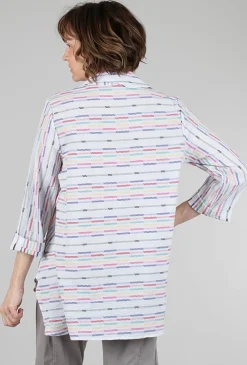 New Evie Lou Fiesta Weave Top, White