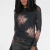 Online Evie Lou Florence Double Sheer Top, Velvet/Earth