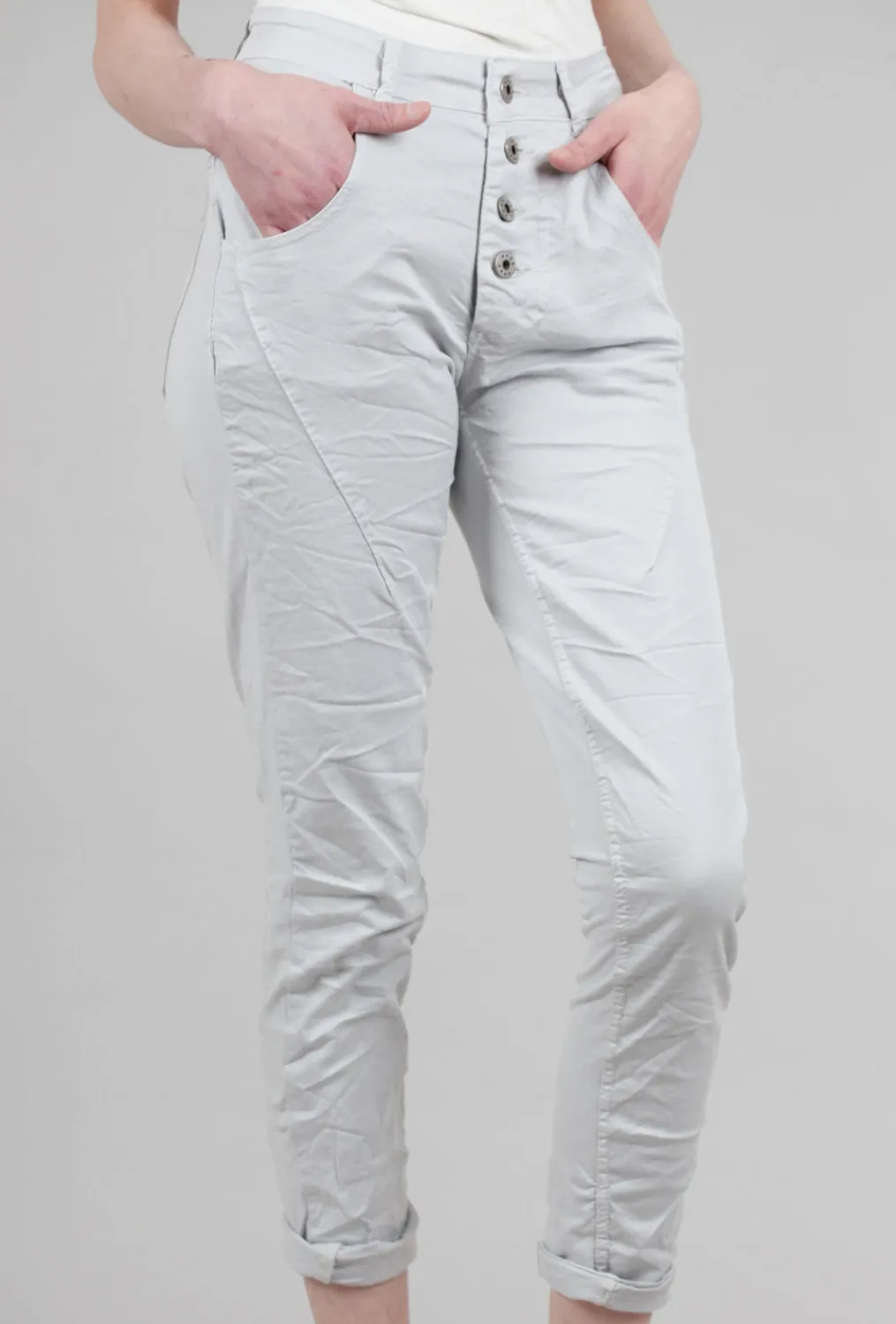 Shop Evie Lou Four-Button Spring/Summer Signature Pant, Gray-Blue