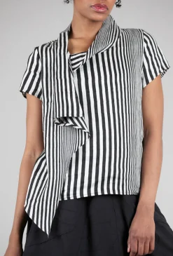 Store Evie Lou Foxford Top, Black/Silver