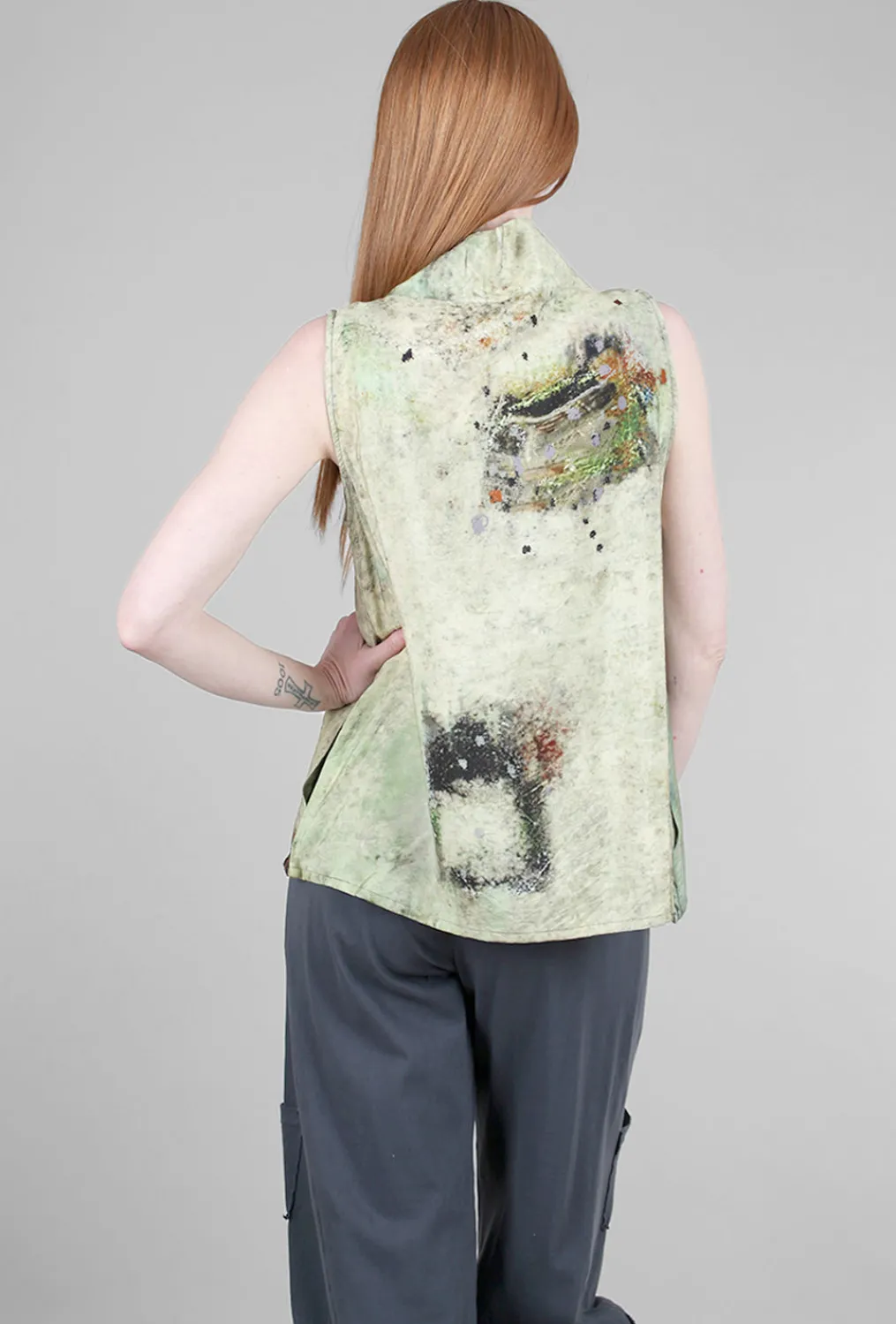Clearance Evie Lou Funnel Print Tank, Stone