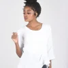 Flash Sale Evie Lou Gauze Olga Top, White