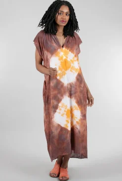 Shop Evie Lou Gauze Peasant Muscle Dress, Tunisia Rust