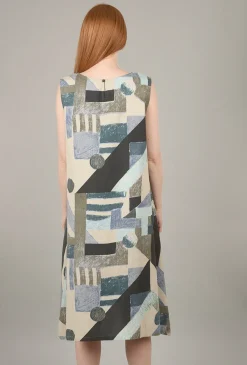 Cheap Evie Lou Geo Art Dress, Light Gray