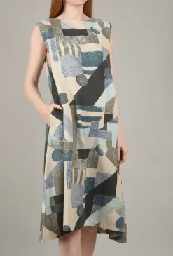 Cheap Evie Lou Geo Art Dress, Light Gray