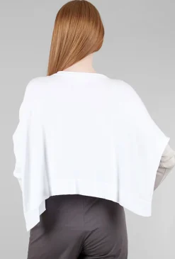 Discount Evie Lou Geometric Crop Sweater, White/Putty/Black