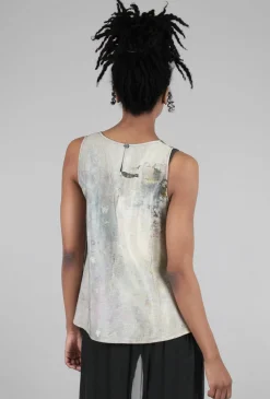 Online Evie Lou Go-To Print Tank, Pink/Stone