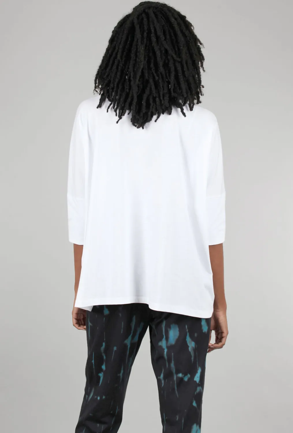 Sale Evie Lou Graphic Diamond Boxy Tee, White