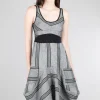 New Evie Lou Grigio Riga Dress, Black Stripe