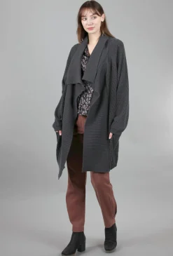 Cheap Evie Lou Holey Cardie, Charcoal