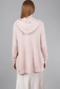 Sale Evie Lou Hooded Sweater Duster, Rose