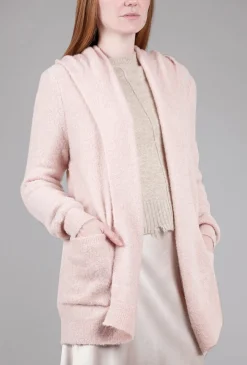 Sale Evie Lou Hooded Sweater Duster, Rose