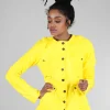 Shop Evie Lou Icon Leather Jacket, Lemon