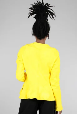 Shop Evie Lou Icon Leather Jacket, Lemon