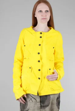Shop Evie Lou Icon Leather Jacket, Lemon
