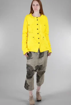 Shop Evie Lou Icon Leather Jacket, Lemon