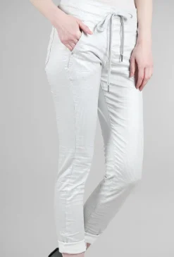 Cheap Evie Lou Iconic Stretch Jeans, White/Silver
