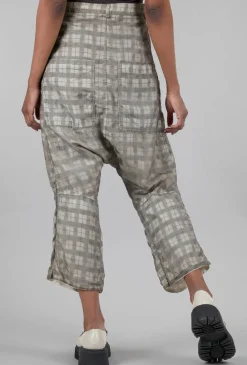 Flash Sale Evie Lou Illusion Layer Check Pant, Linen