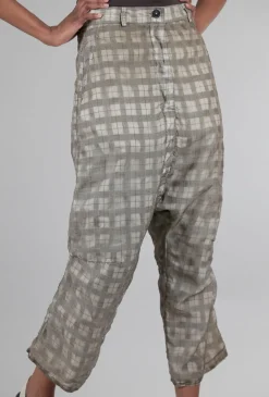 Flash Sale Evie Lou Illusion Layer Check Pant, Linen