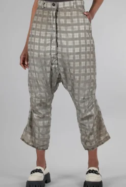 Flash Sale Evie Lou Illusion Layer Check Pant, Linen