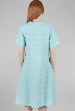 Fashion Evie Lou Jacquard A-Line Dress, Ice