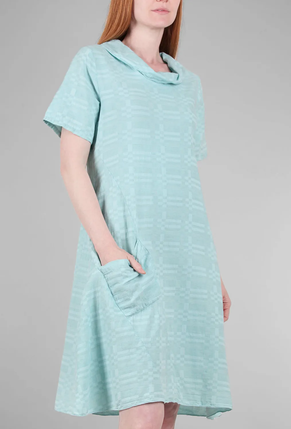 Fashion Evie Lou Jacquard A-Line Dress, Ice