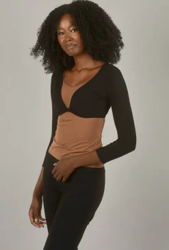 Hot Evie Lou Jersey 3/4-Sleeve Sleevey Wonder, Black