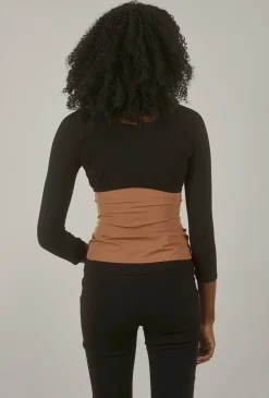 Hot Evie Lou Jersey 3/4-Sleeve Sleevey Wonder, Black