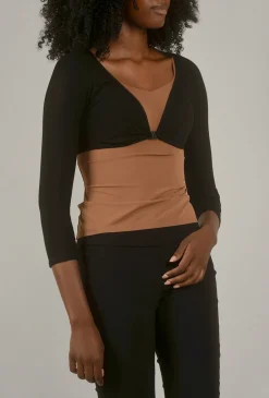 Hot Evie Lou Jersey 3/4-Sleeve Sleevey Wonder, Black
