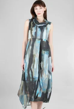 New Evie Lou Kaiga Dress, Blue Multi