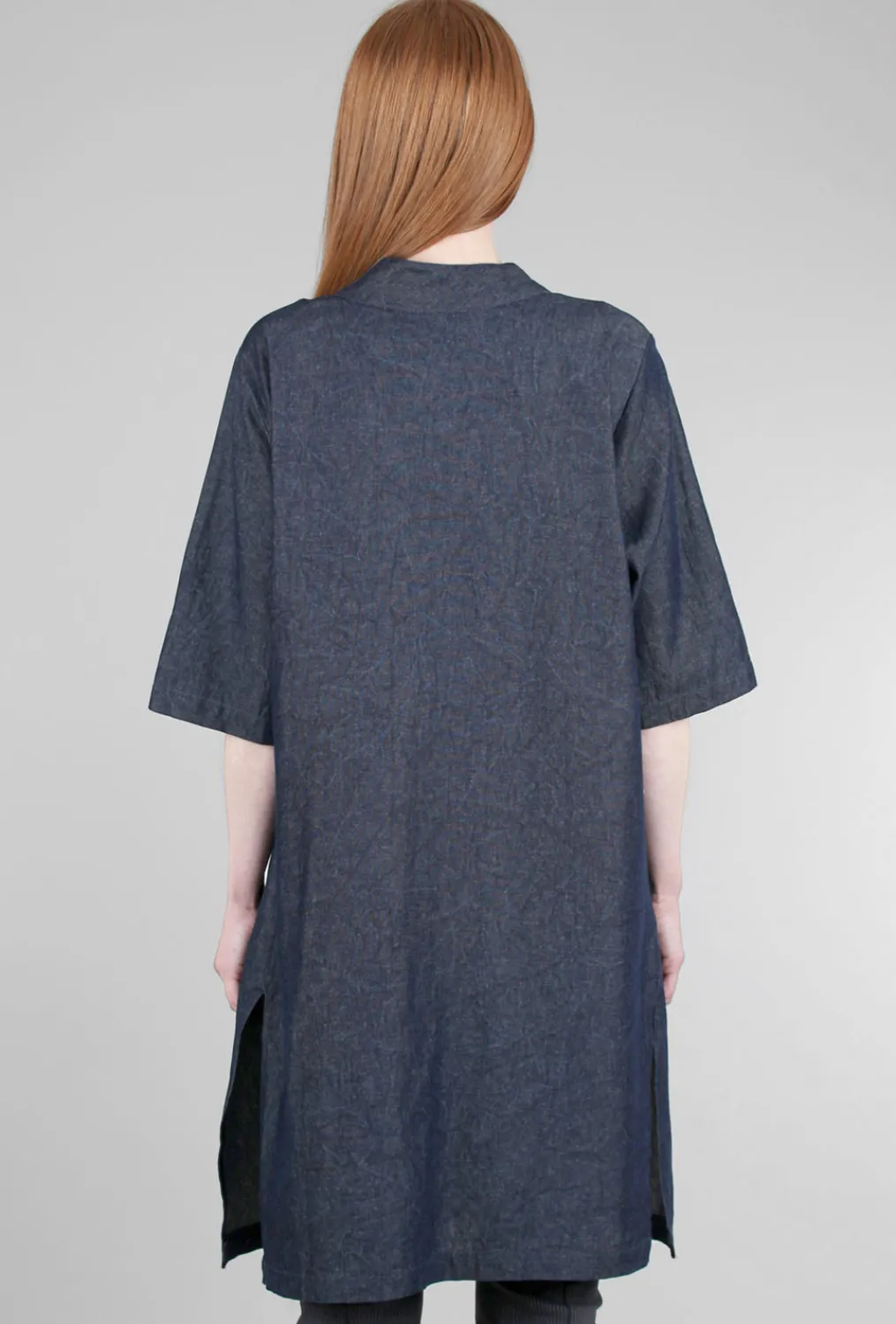 New Evie Lou Kamiko Denim Dress, Blue