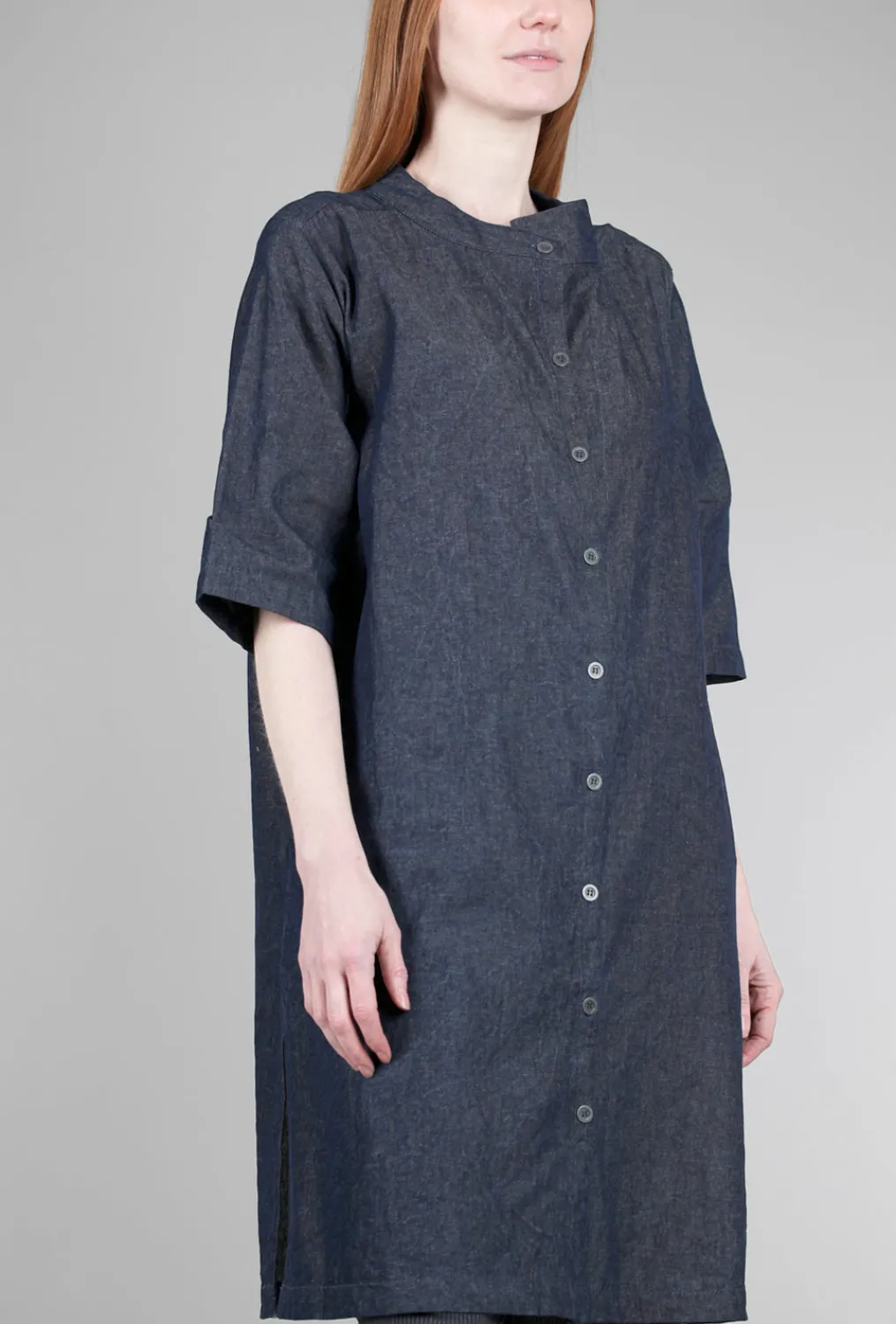 New Evie Lou Kamiko Denim Dress, Blue